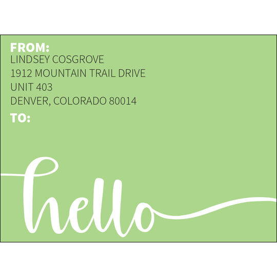 Just Saying Hello Shipping Labels